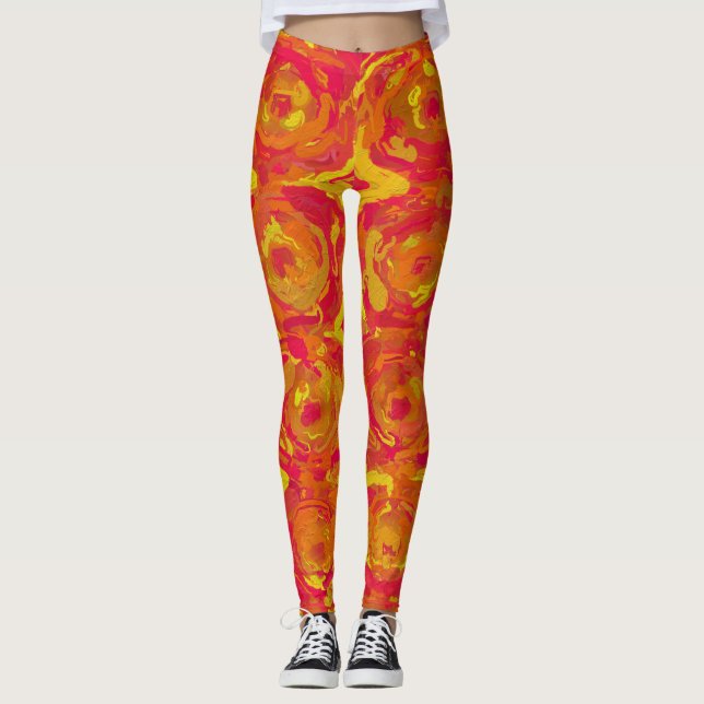Legging Vermelho e Amarelo (Frente)