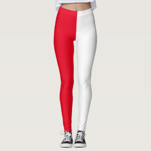 Legging Vermelho e branco