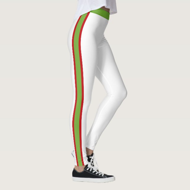 Legging Vermelho e Branco Festivo Cheio e Verde (Direita)