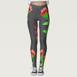 Legging Vermelho E Chata