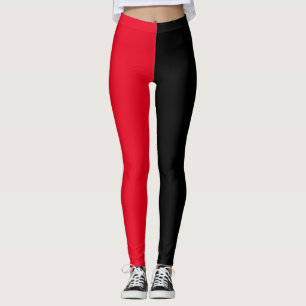 Legging Vermelho e preto