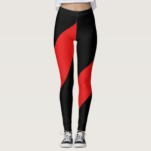 Legging Vermelho e preto dinâmico atlético