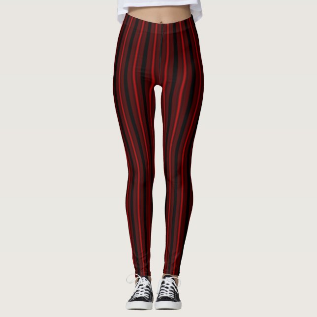 Legging Vermelho e Preto Strike (Frente)