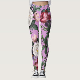 Legging Vermelho e rosa de verão roxo de luxo