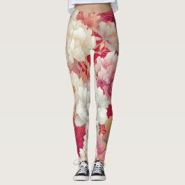 Legging Vermelho elegante floral