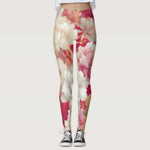 Legging Vermelho elegante floral