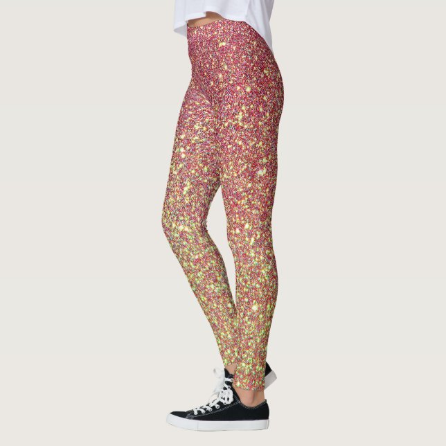 Legging Vermelho Escuro E Luminoso Amarelo (Esquerda)