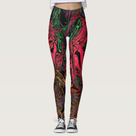 Legging Vermelho Líquido de Grafite