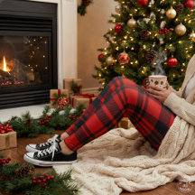 Vermelho Preto Buffalo Plaid Natal Férias