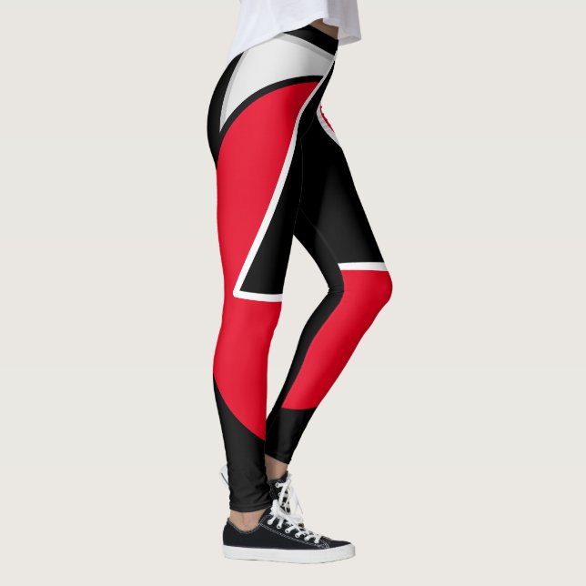 Legging Vermelho, Preto e Branco  (Direita)