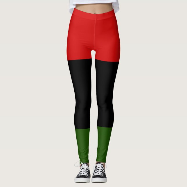 Legging Vermelho, Preto e Verde (Frente)