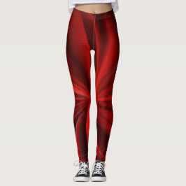 Legging Vermelho Preto Marrom Verde abstrato simples Cor l