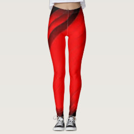 Legging Vermelho Preto Marrom Verde Fractal simples Cor le