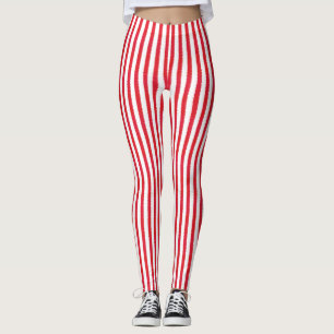 Legging Vermelho Stripe Watercolor