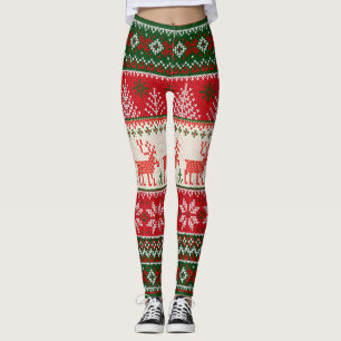 Legging Vermelho Verde Natal
