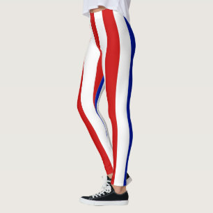 Legging Vertical Strike Designer ~ Vermelho ~ Branco ~ Azu