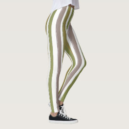 Legging Vertical Stripes Verde e Tonelado
