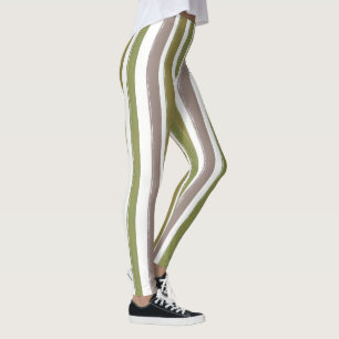 Legging Vertical Stripes Verde e Tonelado