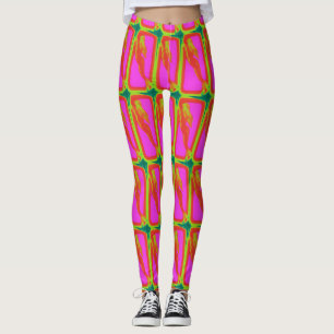 Legging vértice loira das sereias rosa