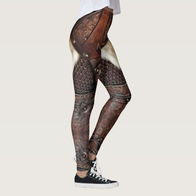 Legging Vest Armor Brown Leather Abstrato (Direita)