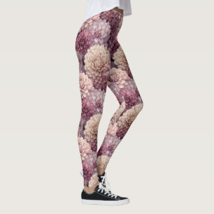 Legging Vestuário Ativo Feminino Dahlias Luxo Dahlias