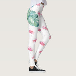 Legging Vestuário De Flamingo Rosa Tropical
