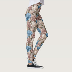Legging Vestuário de ginásio com flor de cravo Pétala de c
