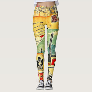 Legging Viagem Postal Histórica
