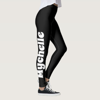 Legging Vibe Retro Preto Personalizado Yoga & Pilates