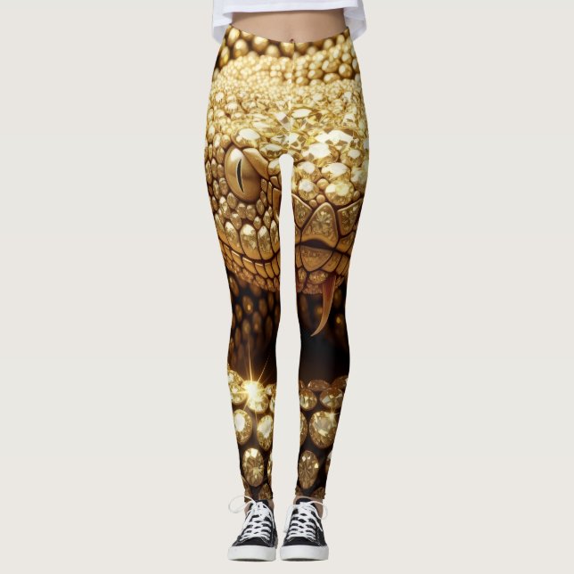 Legging Víbora Joia Dourada (Frente)