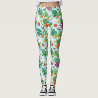 Legging Vibrações da Praia Tropical do Cão Maltês