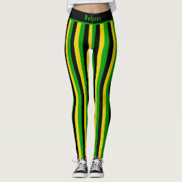 Legging Vibrações Listradas da Ilha Jamaicana