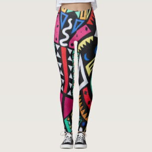 Legging Vibrant Afro-Centric Geometric Pattern – Bold Trib