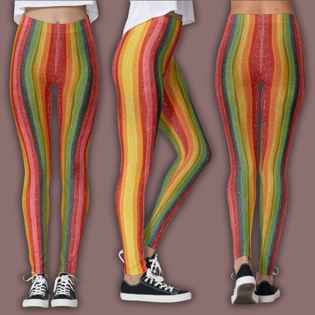 Legging Vibrant Candy Pattern | Vibrant Rainbow Jelly (Criador carregado)