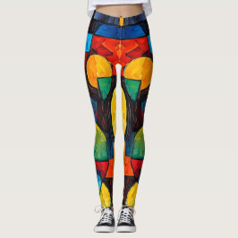 Legging Vibrant Dreams Geometry – Bold Modern Abstract Art