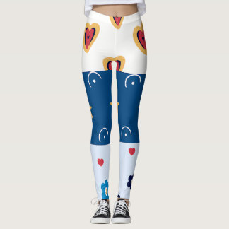 Legging Vibrant "Less Is More" Abstract Graphic
