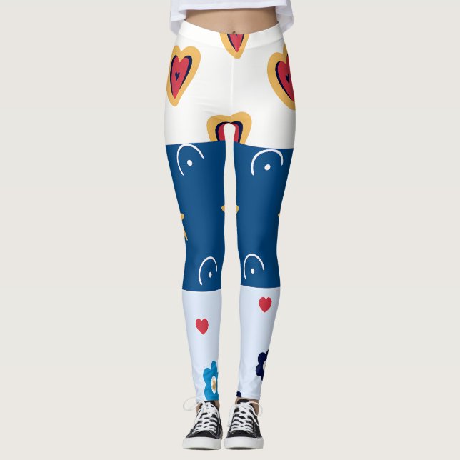 Legging Vibrant "Less Is More" Abstract Graphic (Frente)