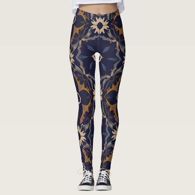 Legging Vibrant "Less Is More" Abstract Graphic (Frente)