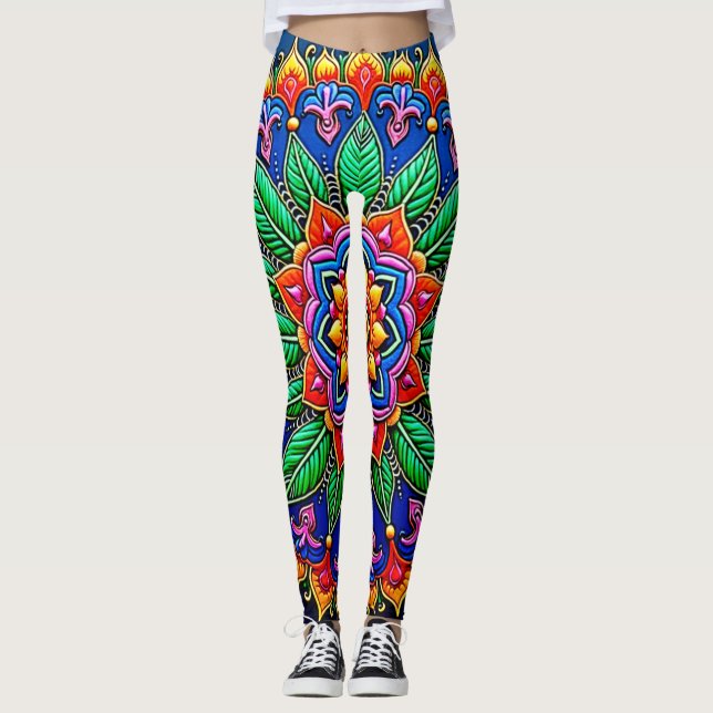 Legging Vibrant Mandala Artistry (Frente)