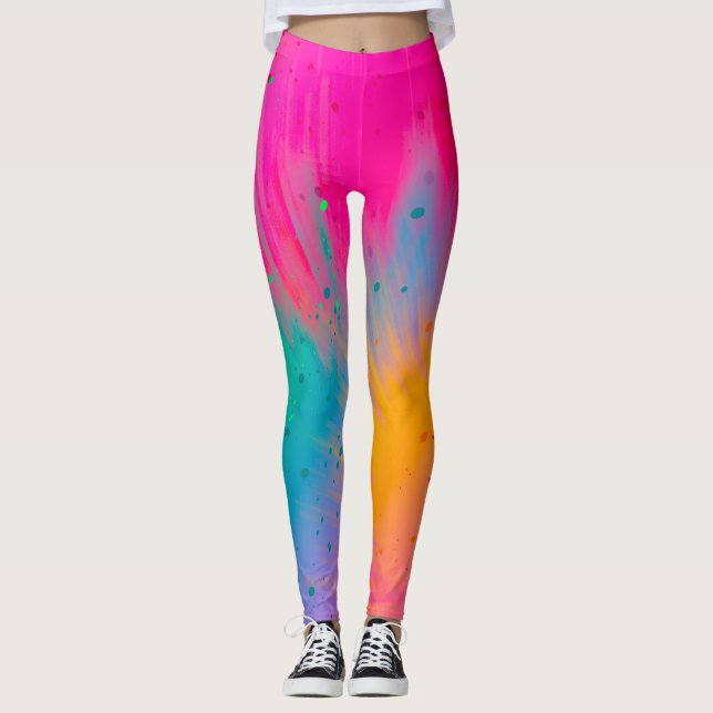 Legging Vibrant Paint Splatter (Frente)