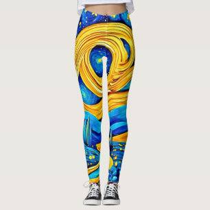 Legging Vibrant Starry Trabalho de arte