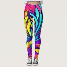 Legging Vibrante Abstrato Floral