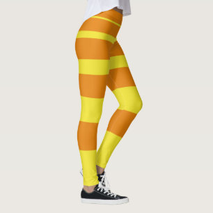 Legging Vibrante Amarelo-Laranja