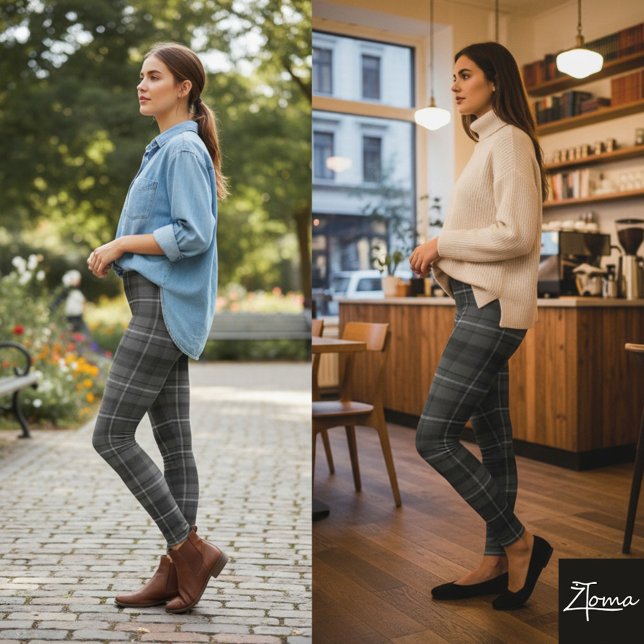 Legging Vibrante Xadrez de Férias (Criador carregado)