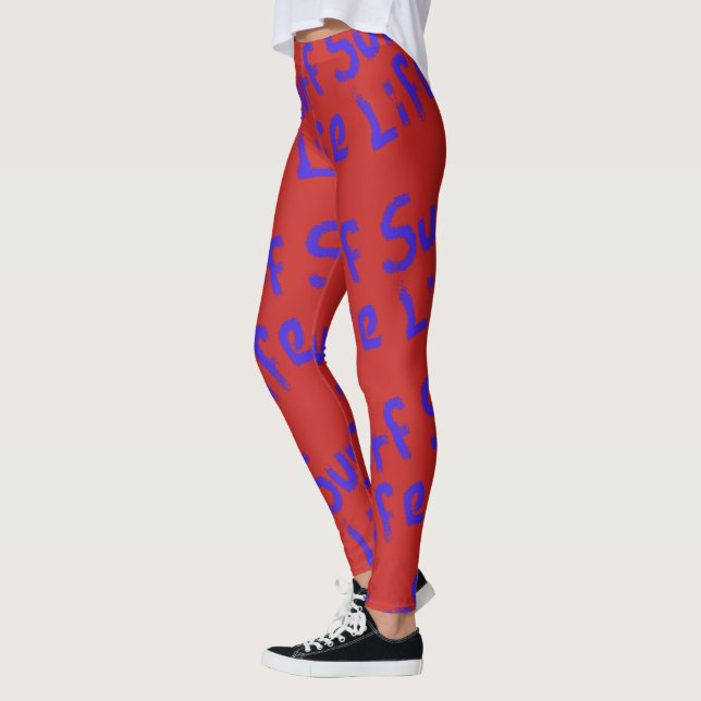 Legging Vida do surf Thunder_Cove azul vermelho (Esquerda)