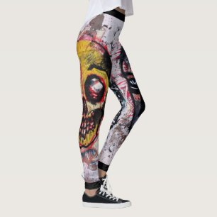 Legging Vida e morte urbanas do design da arte da rua