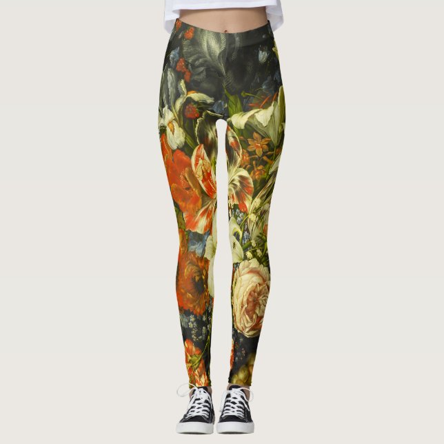 Legging Vida Estática com Flores e Frutas (Frente)