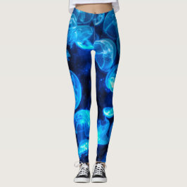 Legging Vida Marinha da Água-Vidro Azul Náutica