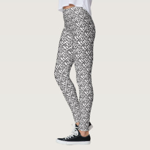 Legging "vida negra é matéria" letras brancas negras