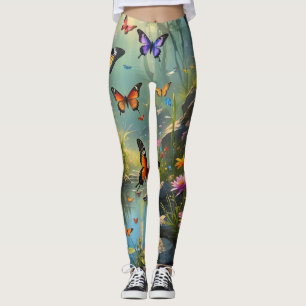 Legging Vida Selvagem da Borboleta